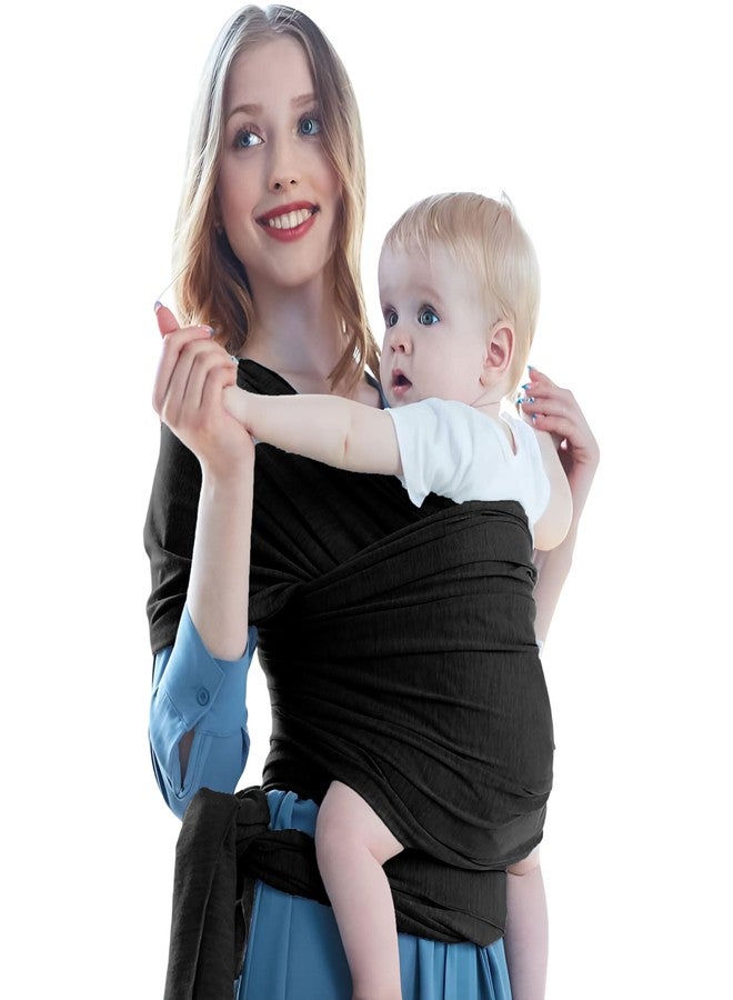 Bembika Adjustable Hands-Free Baby Sling Carrier Lightweight, Foldable Baby Wrap & Newborn Carrier Comfortable, Travel-Friendly Baby Wrapping Cloth – (0–18 Months| 3–12 Kg) Black - Image 1