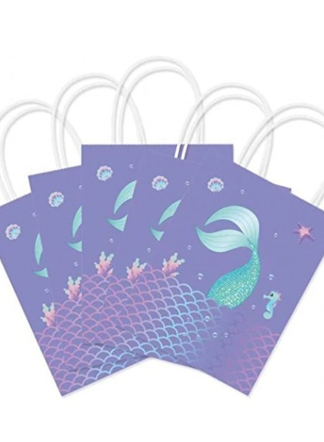 DecoLoral DECOR ME Mermaid Theme Gift Bags Paper Printed With Handles. - Image 2