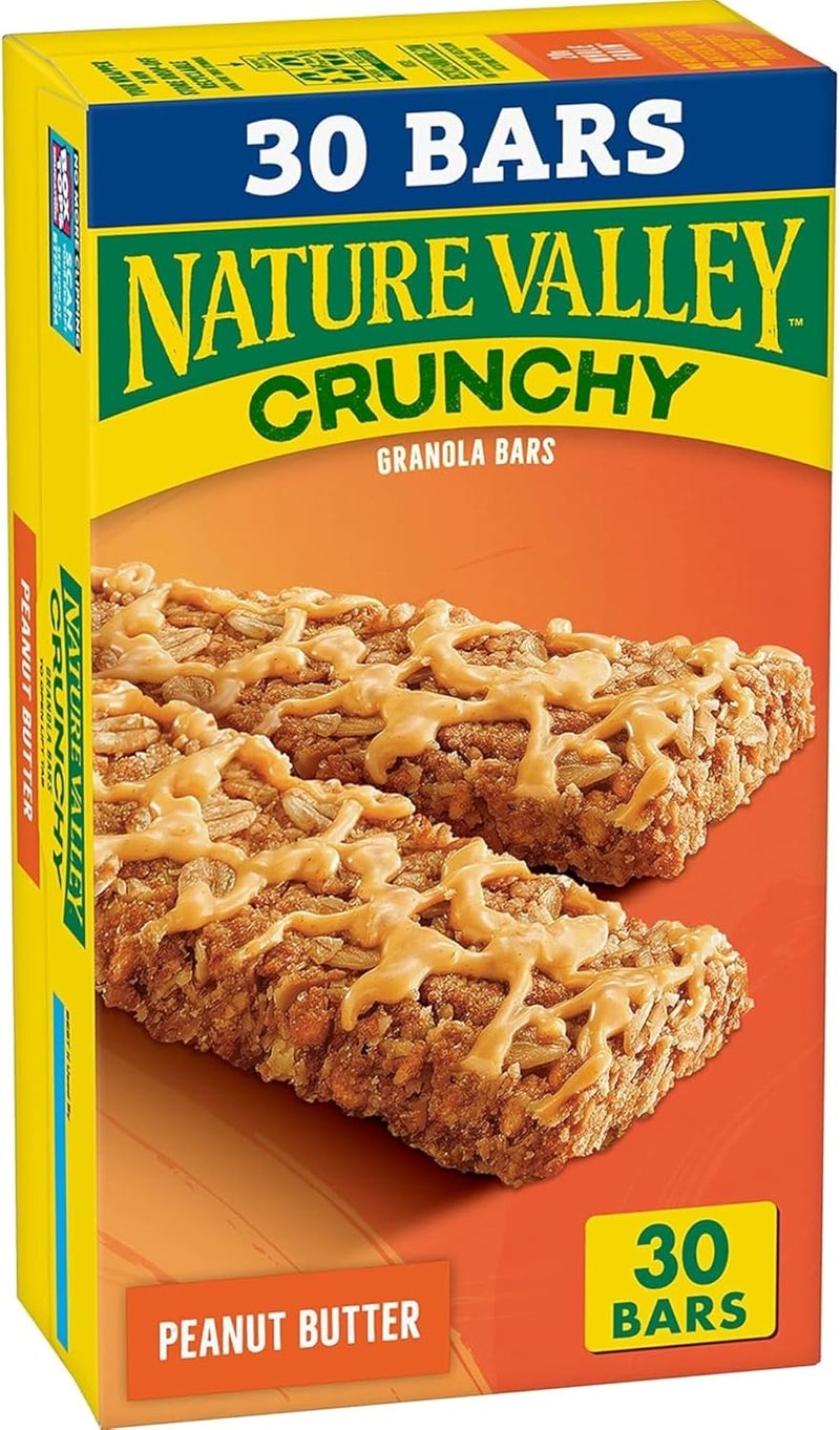 Nature Valley ألواح جرانولا زبدة الفول السوداني المقرمشة من ناتشر فالي - 30 قطعة - Image 1