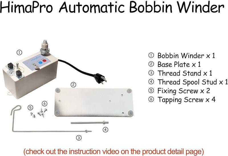 HimaPro Automatic Bobbin Winder for Sewing Machine Electrical Bobbin Winder Electric Bobbin Winder - Adjustable Bobbin Slot - Fast and Efficient Winding Experience - Image 3