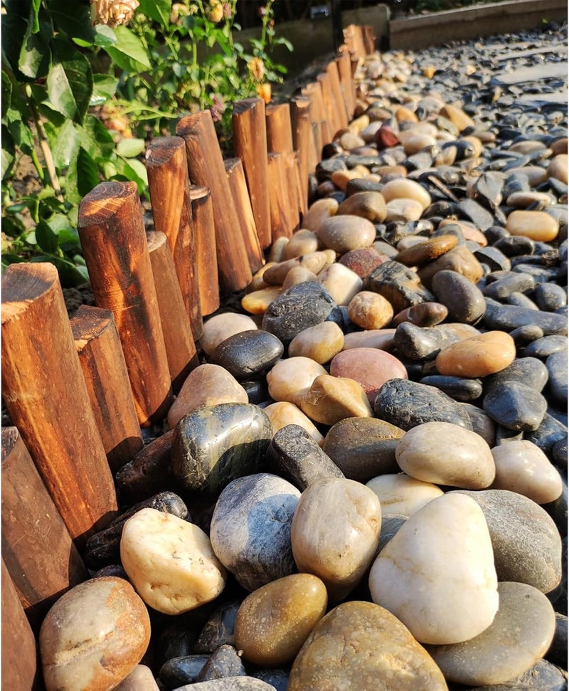 FANTIAN Decorative Polished Pebbles for Plants - Natural Smooth Mixed Colour Pebbles Aquarium Gravel, Vase Fillers, Outdoor Decorative Stones and DIY River Rocks (5, Medium) - Image 4