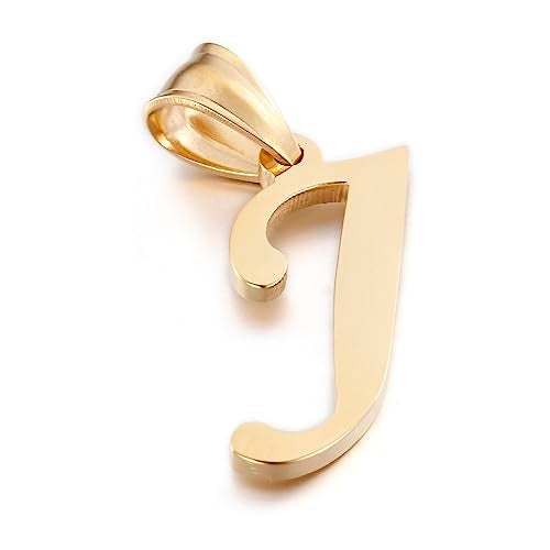 Kalapure Initial Charms Gold Initial Pendant 14k Gold Letter Charm Name Pendant for Women and Men(J) - Image 1