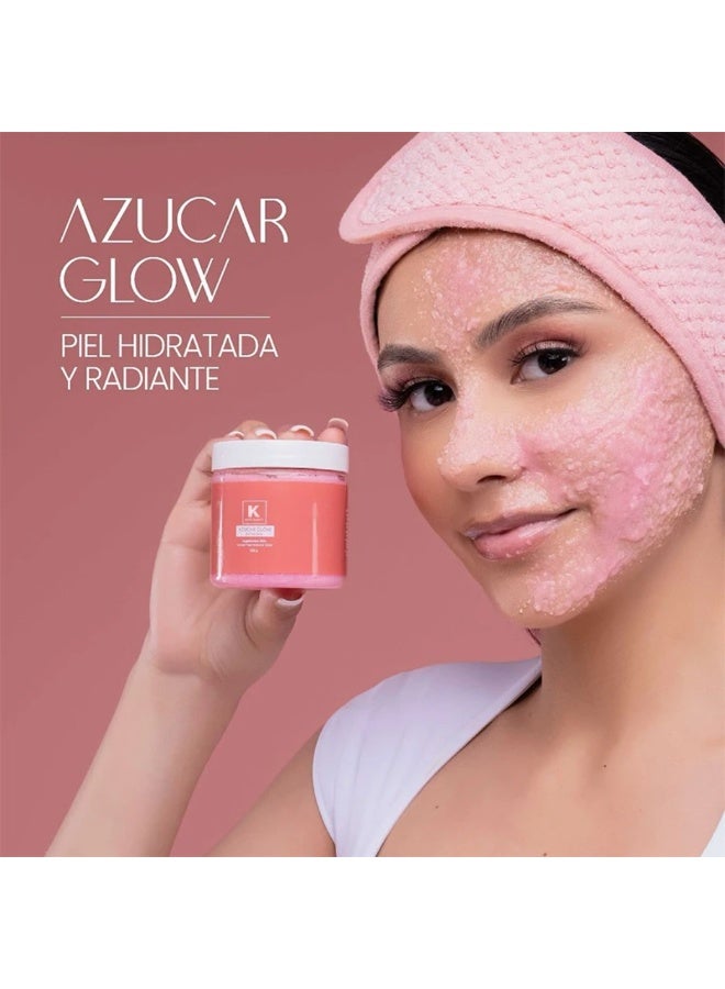 KOEC 100 جرام مقشر سكر الوجه أزوكار جلو لتفتيح البشرة مقشر طبيعي يكشف عن بشرة أكثر إشراقًا وتجديدًا مقشر للوجه بتركيبة لتفتيح البشرة للحصول على بشرة ناعمة ومتألقة - Image 4