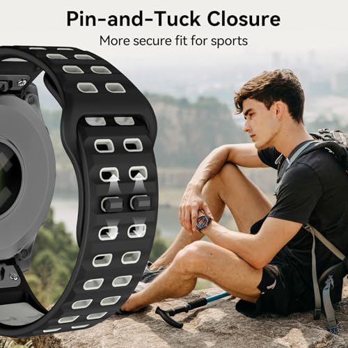 MYSNBKN Compatible with Fenix 8 47mm/Fenix E/Fenix 7/6/5 Watch Band 22mm Easy-fit Silicone Soft Sport Band Replacment for Fenix 7 Pro/Fenix 6 Pro/Fenix 5 Plus/Forerunner 945/935 Smartwatches - Image 3