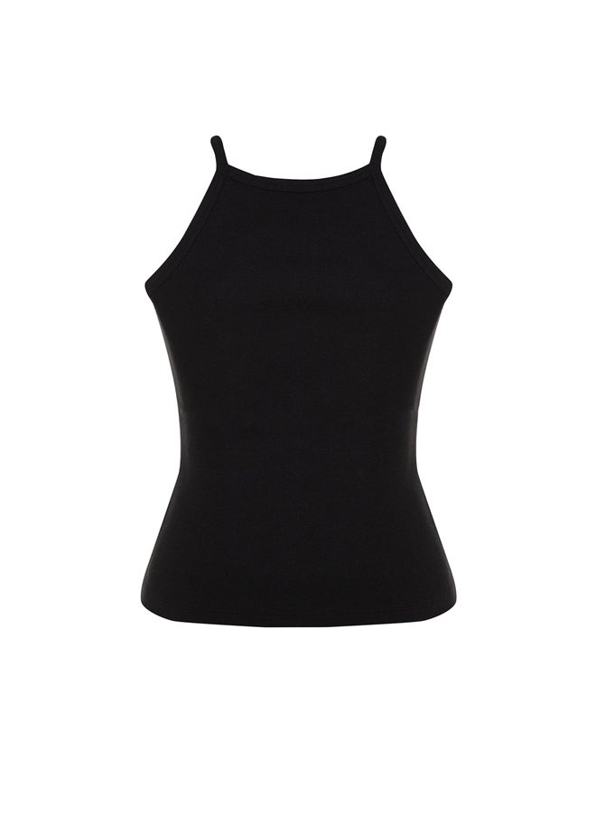 trendyol - Black Halter Neck Basic Knitted Undershirt TBBSS23CV00000 - Image 1