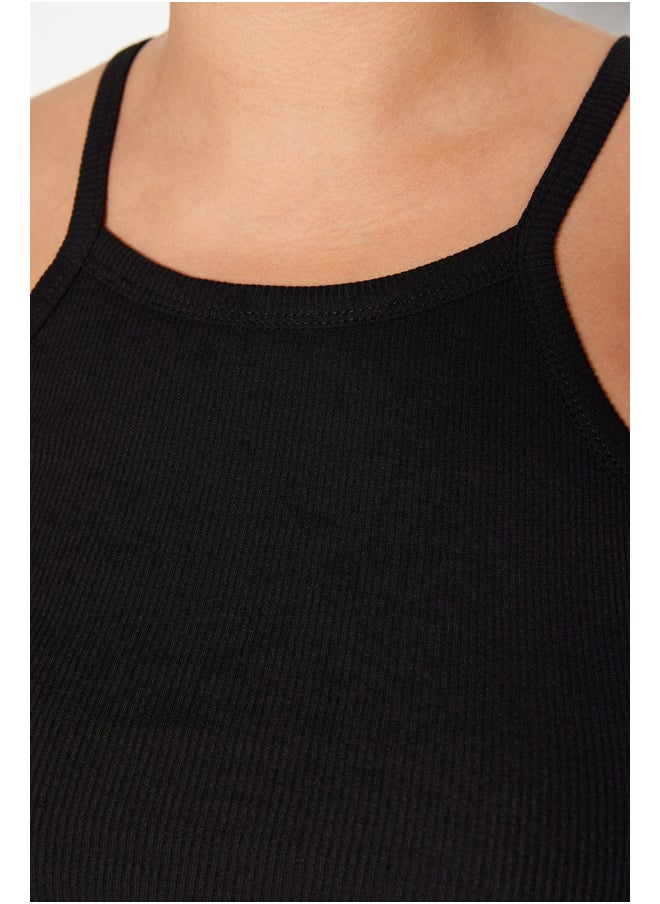 trendyol - Black Halter Neck Basic Knitted Undershirt TBBSS23CV00000 - Image 1