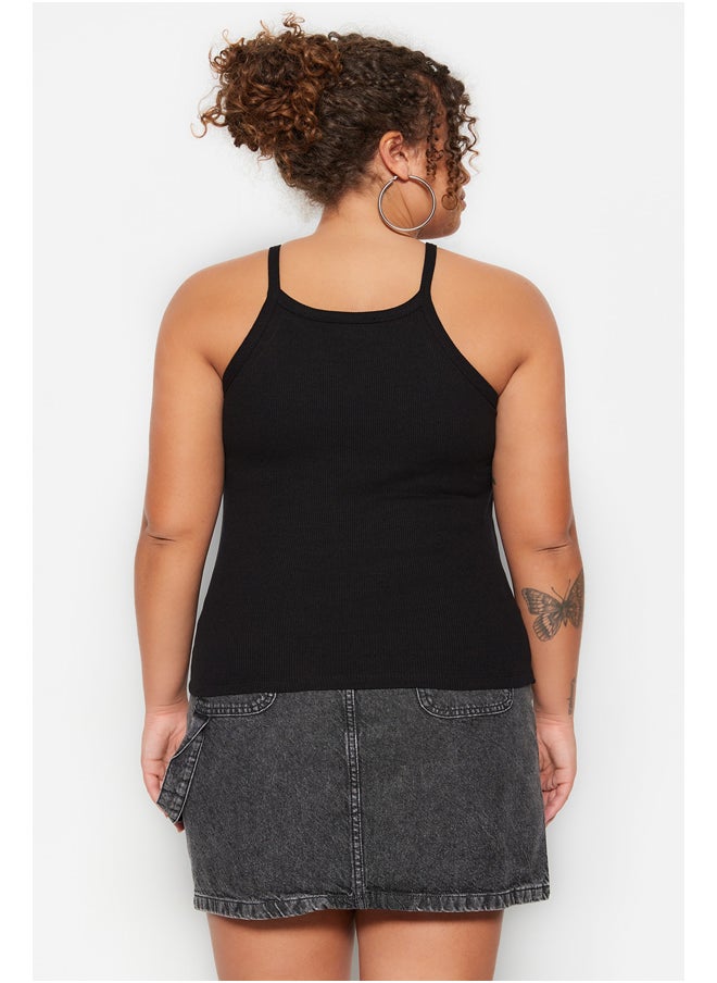 trendyol - Black Halter Neck Basic Knitted Undershirt TBBSS23CV00000 - Image 1