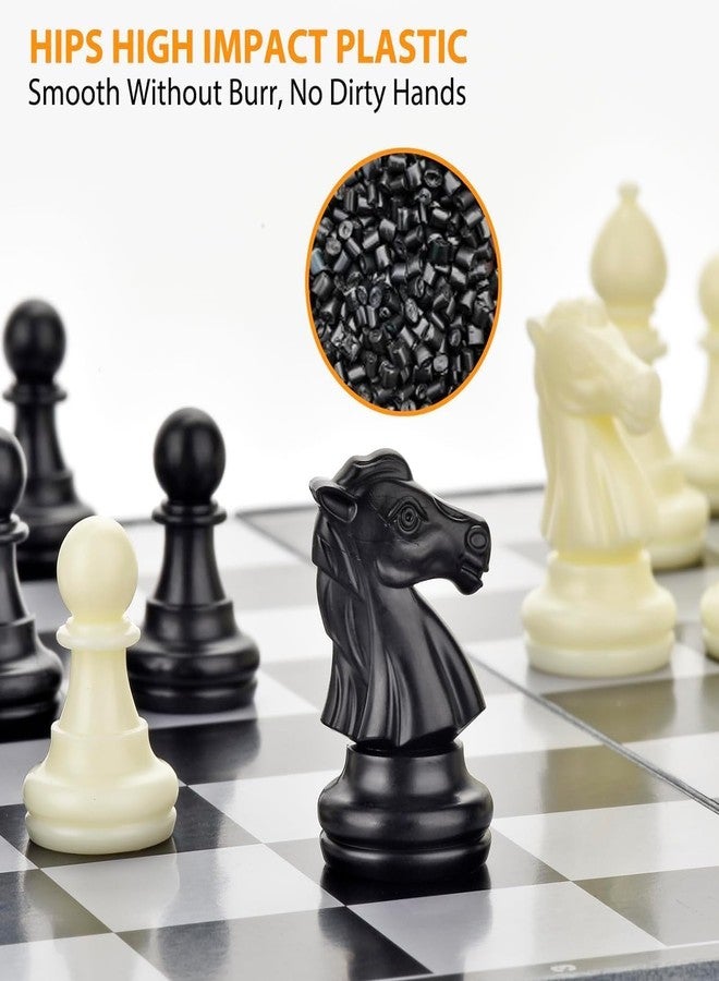 zahab Pocket Size Mini 8" Inch Travel Chess Set with Folding Chessboard Game Practice and Play Educational Toys for Kids and Adults | Charming Black & Ivory Color - Image 5