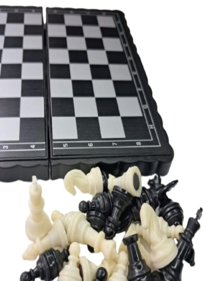 zahab Pocket Size Mini 8" Inch Travel Chess Set with Folding Chessboard Game Practice and Play Educational Toys for Kids and Adults | Charming Black & Ivory Color - Image 4