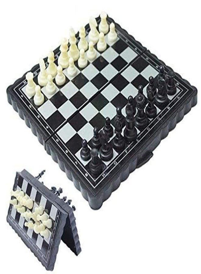 zahab Pocket Size Mini 8" Inch Travel Chess Set with Folding Chessboard Game Practice and Play Educational Toys for Kids and Adults | Charming Black & Ivory Color - Image 3