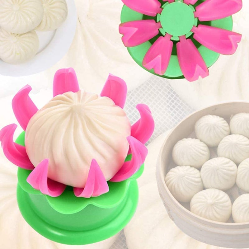AVINYA Avinya Momos Maker Mould Shapes Plastic Dumpling Maker Dough Press Steamed Stuffed Bun Making Mold Cooking Tool  - Image 4