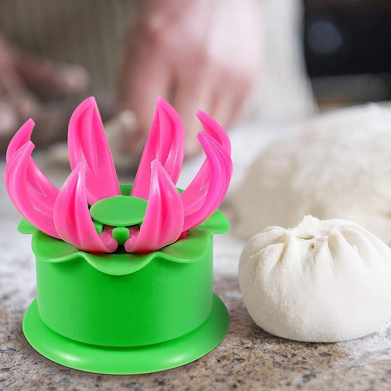 AVINYA Avinya Momos Maker Mould Shapes Plastic Dumpling Maker Dough Press Steamed Stuffed Bun Making Mold Cooking Tool  - Image 2