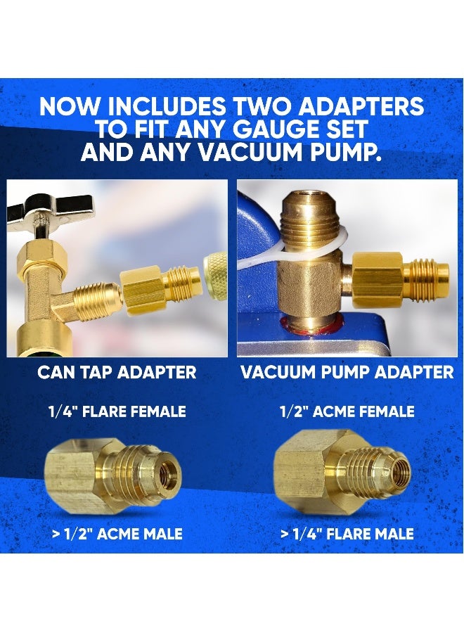 R134A Can Tap Valves, Self-Sealing and Puncture Style Refrigerant Can Tap with Tank Adapters for Refilling Automotive Air Conditioning Systems - Image 5