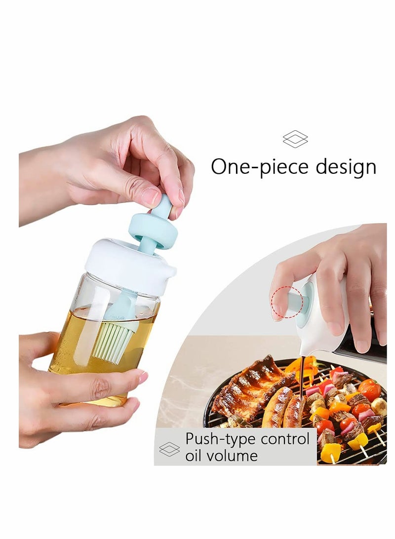 SOLARAE Oil Dispenser Bottle with Brush, Vinegar Soy Sauce Mister Bottle, Seasoning Container Glass Condiment Bottles for Kitchen Cooking Baking Air Fryer Basting BBQ Buffet Roasting Marinating - Image 3