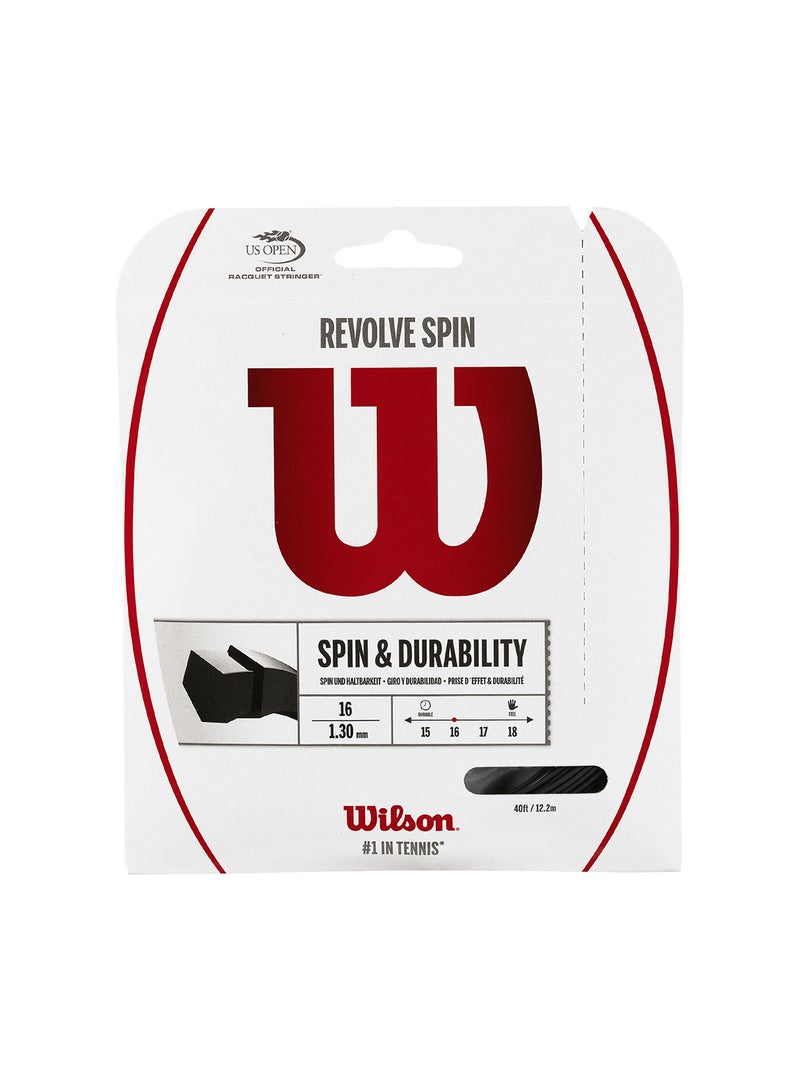 ويلسون طقم أسلاك تنس ريفولف سبين 16 - أسود - Image 1