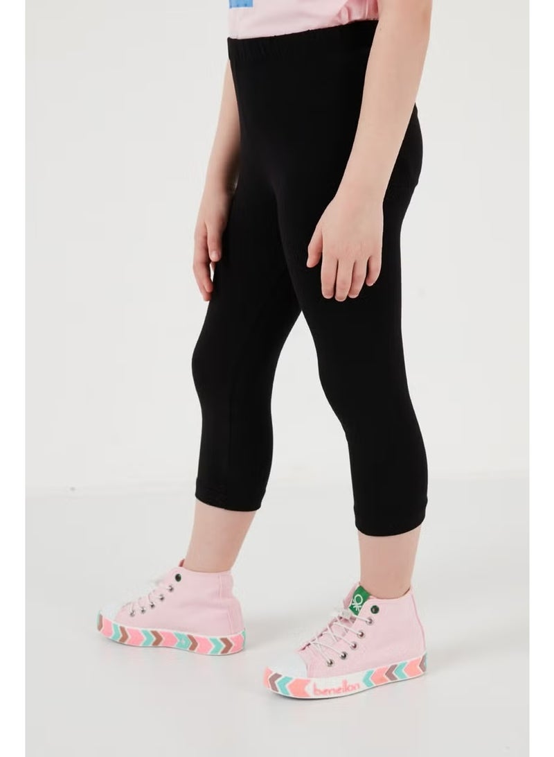 Lela Cotton Crew Neck Short Sleeve Tights Bottom-Top Set Girl's Suit 6212005 - Image 4