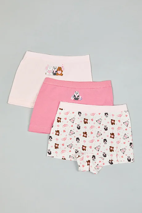 R&B 3 Pack Printed Boyshorts