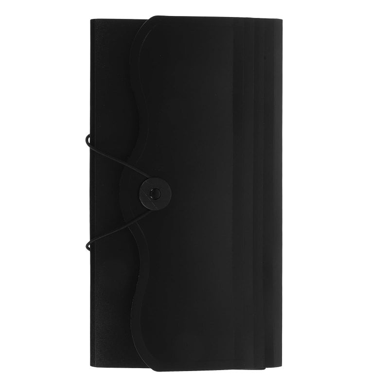 13 Compartment Expanding File Organizer Black Paper Document Holder for Office Receipt Storage - Image 2