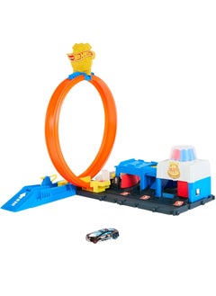 Hot Wheels ​Hotwheels Toy Car Track Set, Super Police Station Playset With 1:64 Scale Die-Cast Vehicle, Adjustable Loop For Multiple Ways To Race And Stunt  - Image 2