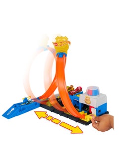 Hot Wheels ​Hotwheels Toy Car Track Set, Super Police Station Playset With 1:64 Scale Die-Cast Vehicle, Adjustable Loop For Multiple Ways To Race And Stunt  - Image 3