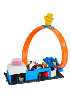 Hot Wheels ​Hotwheels Toy Car Track Set, Super Police Station Playset With 1:64 Scale Die-Cast Vehicle, Adjustable Loop For Multiple Ways To Race And Stunt  - Image 5