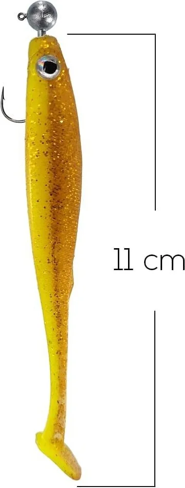 ريوجي Mister Shad 11 cm Silicone Fish Bait with Jighead 3 Gr