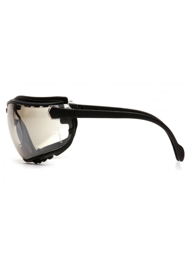 Pyramex Safety Pyramex V2G Safety Glasses, Black Frame/Indoor-Outdoor Mirror Anti-Fog Lens  - Image 2