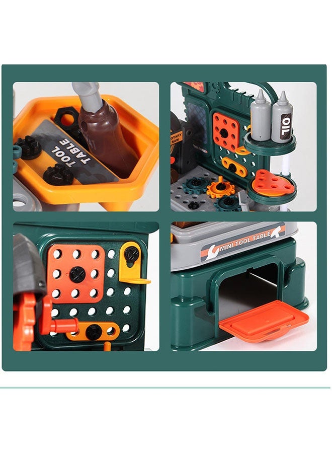 Kids Tool Bench Set, Small Simulation Tool Bench Toy,Foldable Portable Role Play Pretend Play Toys for Kids with Realistic Cutters, Screwdrivers, Screws, Bolts, Multifunctional Toddler Tool Bench, Educational Construction Engineering Games,Workbench Tool Set for Girls Boys ages 3 4 5 6 7 8 Years Old,46pcs. - Image 4