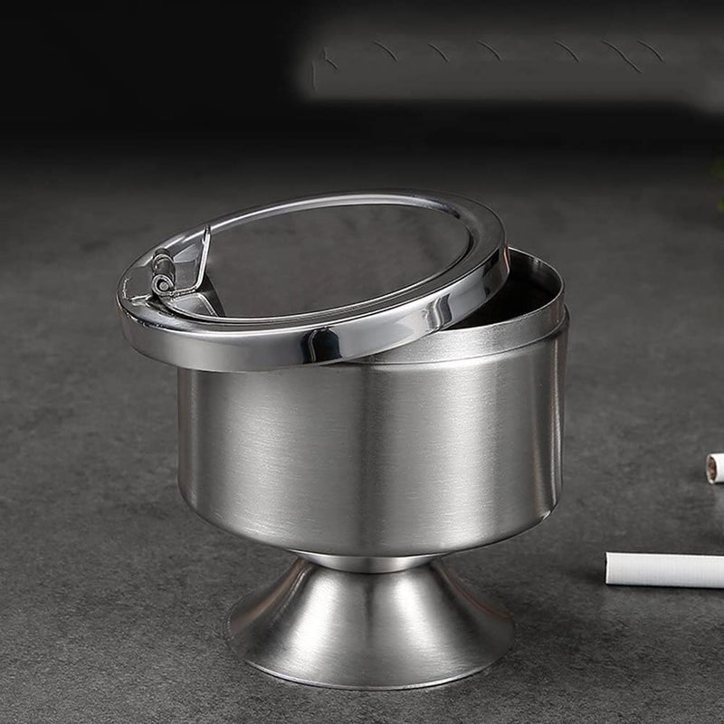 Black Gold Silver Stainless Steel Car Ashtray with Lid Windproof Portable for Outdoor Travel Home Use - Image 5