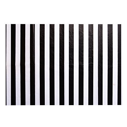 Shappy Black and White Stripes Tissue Paper Bulk Stripes Wrapping Paper, 28 Inch by 20 Inch, 30 Sheets for Gift Bags - Image 1