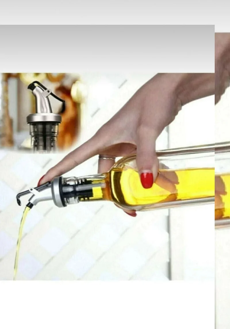 Hane216 3-Piece Covered Oil Stopper Oil Can Bottle Tip Oil Can Vinegar Can Sauce Can Bottle Head Non-Drip