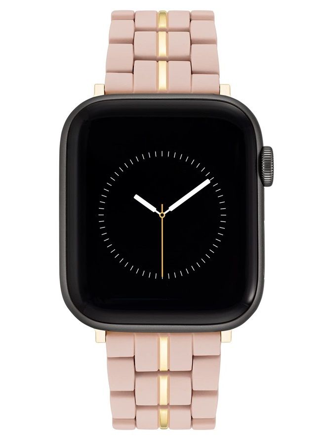 NINE WEST سوار مطاطي عصري لساعة Apple Watch آمن وقابل للتعديل، حزام بديل لساعة Apple Watch، يناسب معظم المعاصم