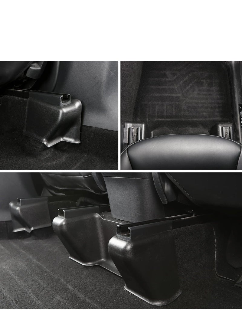 SYOSI Fit Tesla Model Y Seat Slide Rail Cover Pad Protector Under Track Anti-Kick Scuff Plates Wrap Kit Accessories(7 Pcs) - Image 5