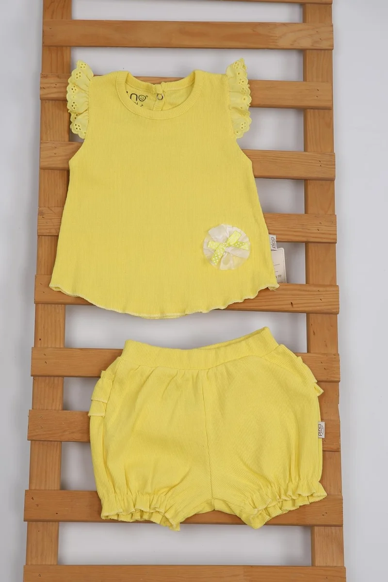 Babydola Festive Camisole Lace Tulle Bow Baby Girl Snap Fasten Summer Double Set