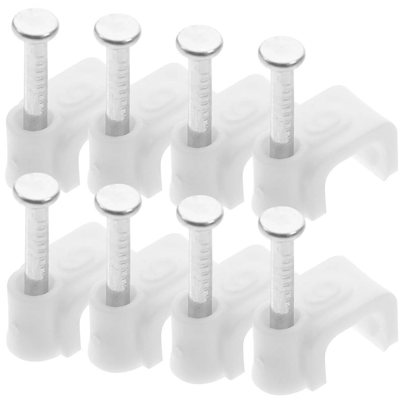 500Pcs White Cable Clips Wire Staples Cord Holder Coax Cable Organizer - Image 4