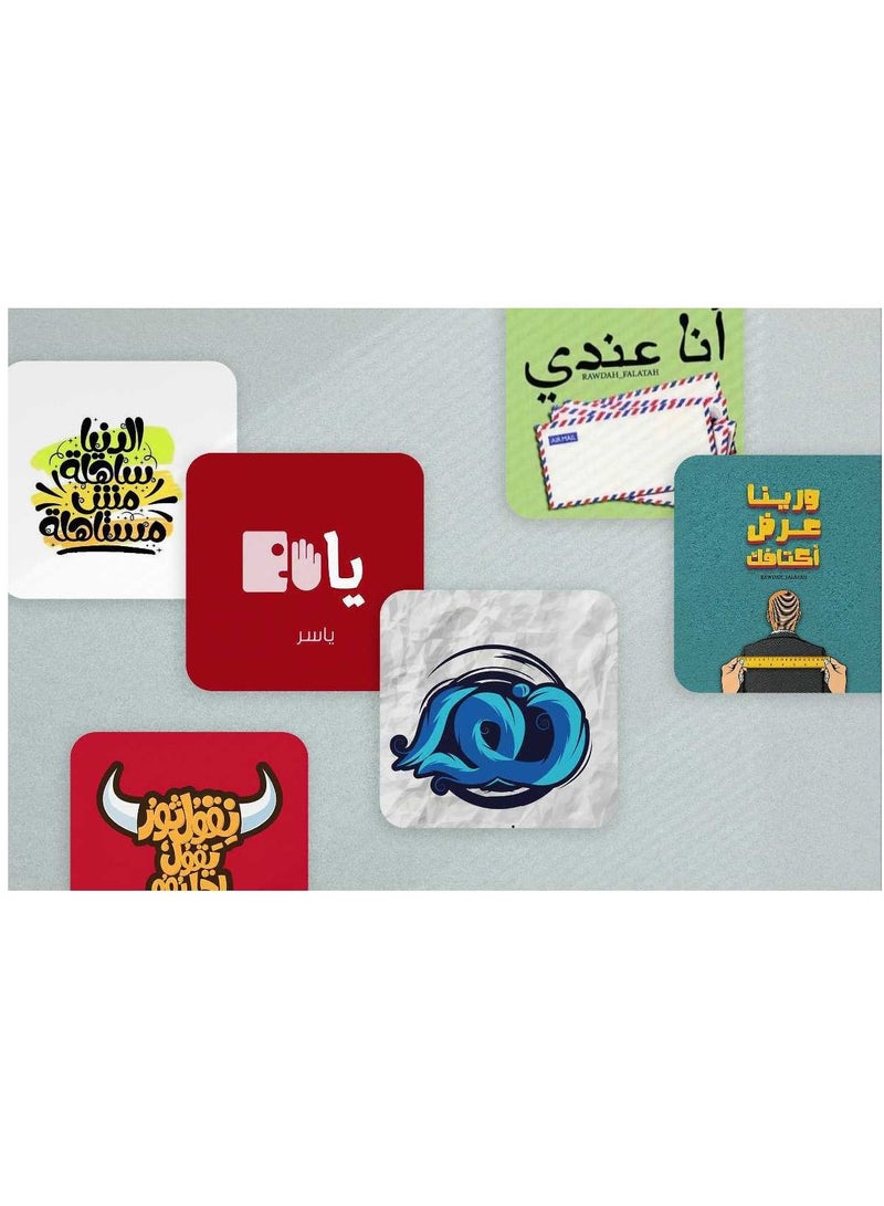 ماداسوق 6 قواعد أكواب ديكور عصرية مع بوكس - Image 2