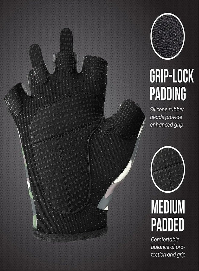 QTM Good Exercise Non-Slip Fitness Sports Training Half Finger Weightlifting Gloves Gym & Fitness Gloves (PHAUJI) - Image 5