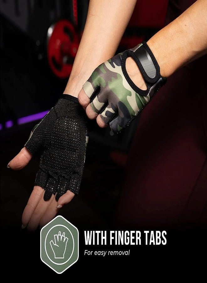QTM Good Exercise Non-Slip Fitness Sports Training Half Finger Weightlifting Gloves Gym & Fitness Gloves (PHAUJI) - Image 3