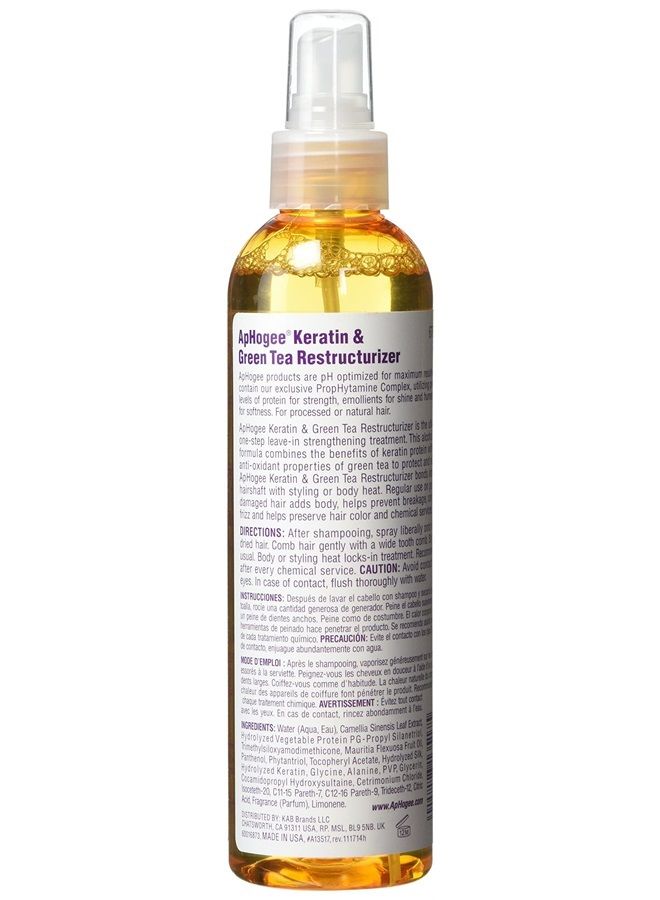 ApHogee Keratin and Green Tea Restructurizer, 8 Fl Oz - Image 2