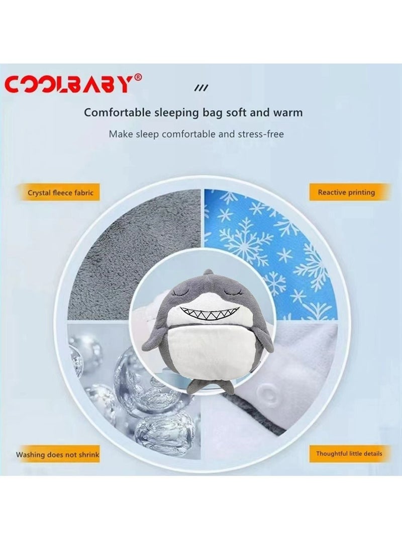 كول بيبي - كيس نوم دافئ كسول كرتوني للأطفال من COOLBABY ، حقيبة نوم قابلة للطي على شكل حيوانات كرتونية ، مناسبة للعب الأطفال والتخييم - Image 1