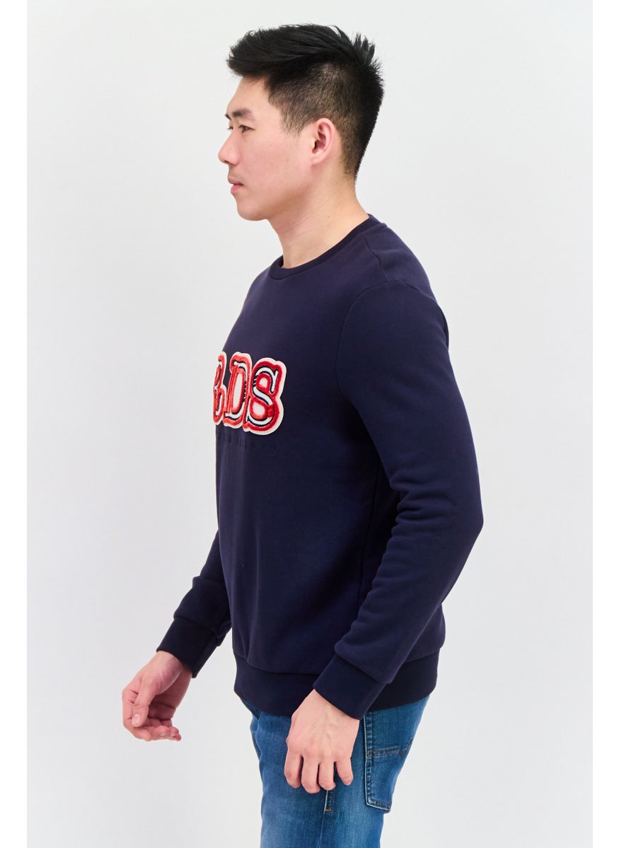 SELECTED - Men Crew Neck Rds Gary Sweatshirt, Navy Combo - Image 1