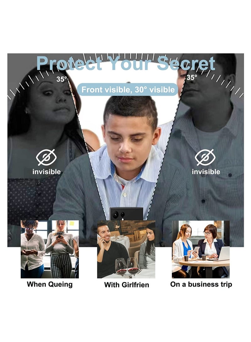 ELTRAZONE Galaxy S22 Ultra Privacy Screen Protector，S22 Ultra Screen Protector -Anti-Spy 9H Hardness HD Tempered Glass Black Film for Samsung Galaxy S22 Ultra 5G - Image 3