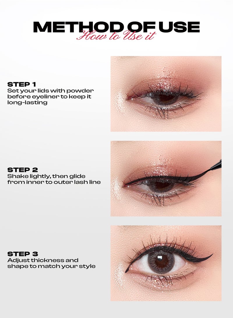 كولوركي محدد عيون سائل رفيع يدوم طويلاً، ذو تصبغ عالي، سهل الرسم بسلاسة دون تلعثم رقم 1 - Image 5