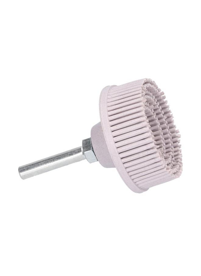 Thoraya 2in Electric Drill Disc Brush Emery Rubber Abrasive Brush Deburring and Polishing with Connecting Rod for Window and Car Shell Polishing  - Image 1