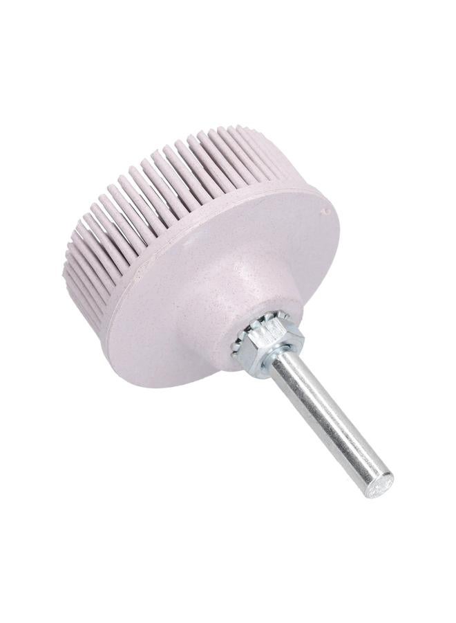 2in Electric Drill Disc Brush Emery Rubber Abrasive Brush Deburring and Polishing with Connecting Rod for Window and Car Shell Polishing