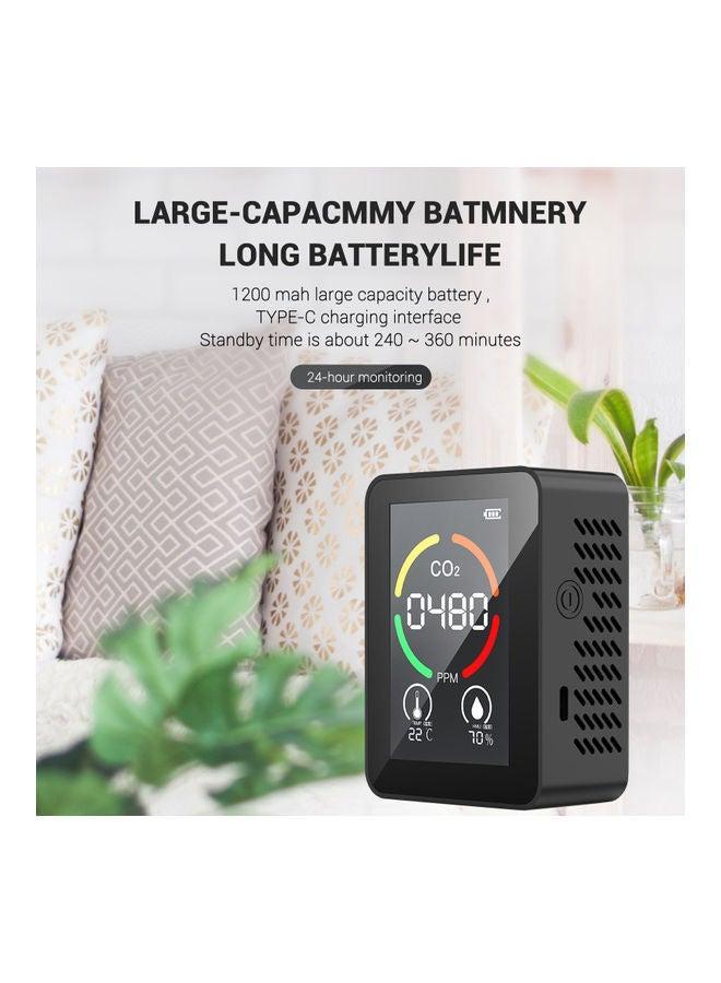 3-In-1 Infrared CO2 Temperature Humidity Monitor Black - Image 4