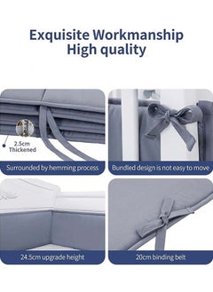 MIXDE Set of High-quality Cotton Baby Crib Cot Bumper Cushion With 100% Polyester Filling  - Image 2