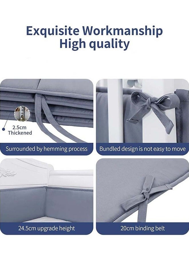MIXDE Set of High-quality Cotton Baby Crib Cot Bumper Cushion With 100% Polyester Filling  - Image 2