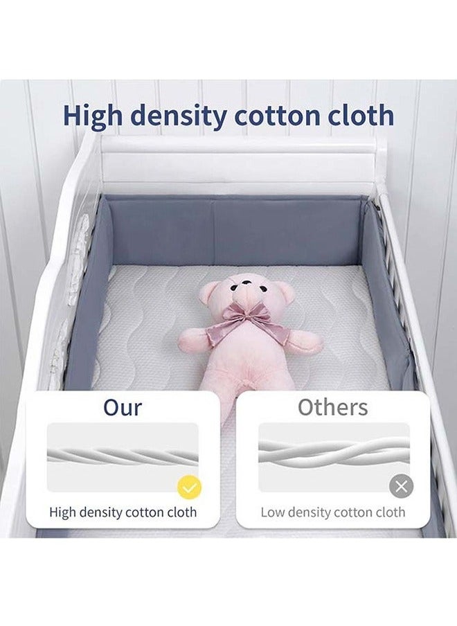 MIXDE Set of High-quality Cotton Baby Crib Cot Bumper Cushion With 100% Polyester Filling  - Image 4