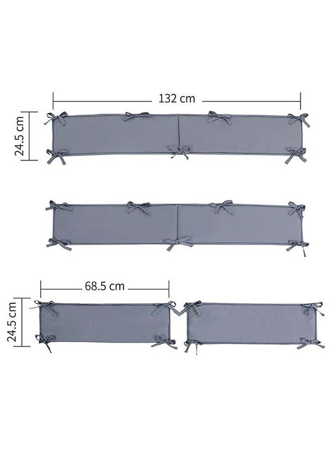 MIXDE - Set of High-quality Cotton Baby Crib Cot Bumper Cushion With 100% Polyester Filling - Image 1